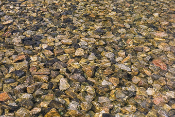 Stones under water. Background