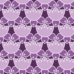 Lotus background. Seamless texture. Vector