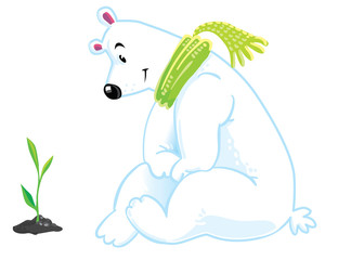 Spring. Greeting card.