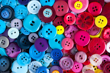 Fototapeta na wymiar colourful Sewing buttons background closeup