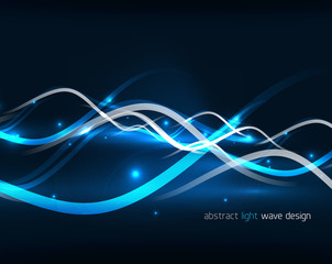 Abstract glowing lines