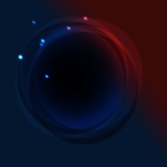 Round abstract blue red background