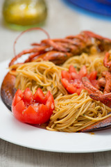 Piatto di spaghetti all’astice