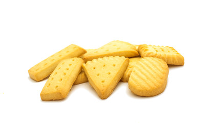 Butter cookies isolated