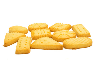 Butter cookies isolated