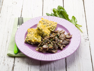 integral porridge with mushroom