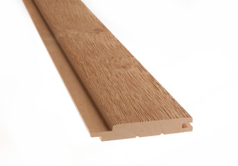 Clean freshly cut wooden plank