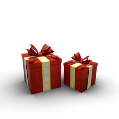 gift box red isolated on white background for christmas