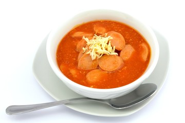 tomato sauce with sausage and cheese