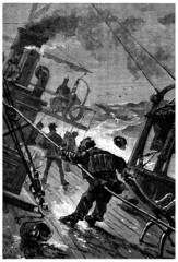 Sea-Storm - Tempête en Mer - end 19th century