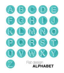 Flat design Alphabet