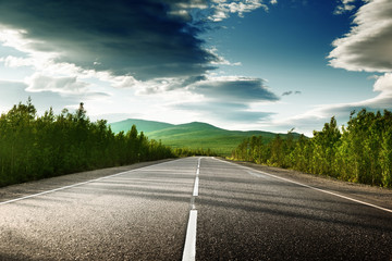 Fototapeta premium road in mountains