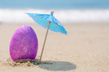Easter egg on the beach