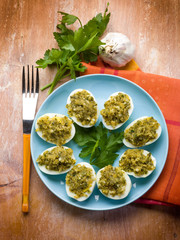 stuffed eggs traditional sardinia recipe