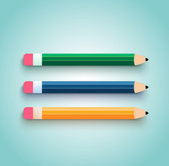 Pencil set flat design