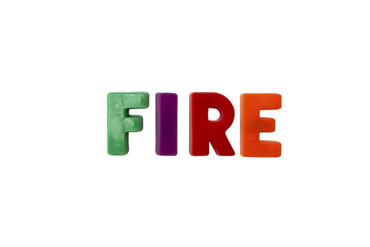Letter magnets FIRE