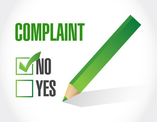 no complaints check mark selection. illustration