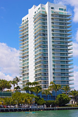 Waterfront residential complex in Miami Beach, Florida