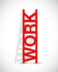 work ladder concept illustration design