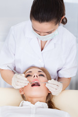 Young Woman Having Dental Checkup