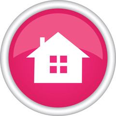 Круглый векторный знак с изображением дома