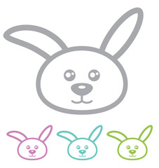 Rabbit, bunny. Vector icon.