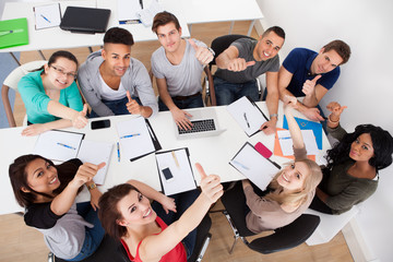 University Students Doing Group Study