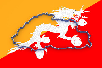 Map of Bhutan.