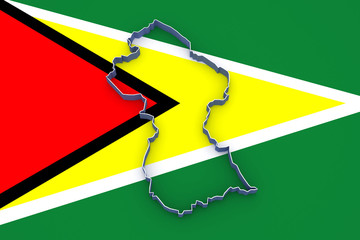 Map of Guyana.