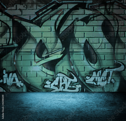 Street Art Graffiti Wall Background Urban Grunge Design Wall Mural Adzicnatasa