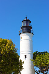 Fototapeta na wymiar Full length image of the lighthouse in Florida's Key West