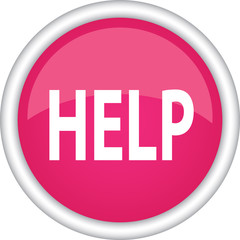 Круглый векторный знак с надписью HELP