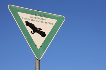Deutsches Verkehrszeichen: geschützter Landschaftsbestandteil
