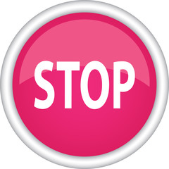 Круглый векторный знак с надписью STOP