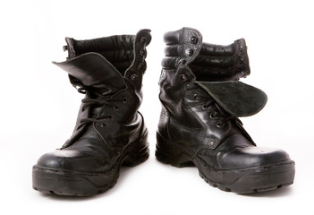 Black military boot