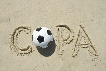 Copa Football Sand Writing Message