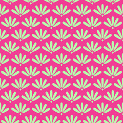 Pink Floral Stylized Simple Seamless Pattern