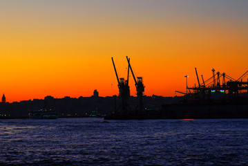 Fototapeta premium Istanbul sunset