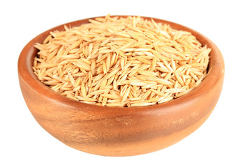 Raw barley isolated on white