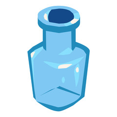 empty bottles isolated illustration