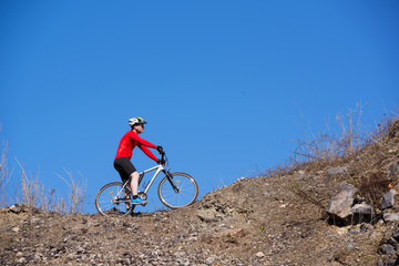 Fototapeta premium Mountain biker