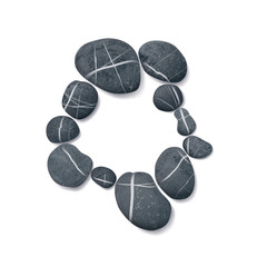 striped pebbles circle