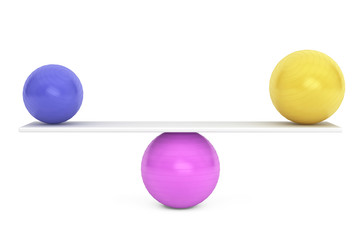 Balanced Colorful fitness balls