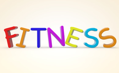 Cartoon color Fitness sign