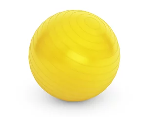 Zelfklevend Fotobehang Bol Grote gele bal voor fitnessdetails