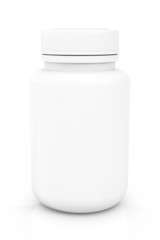 White blank medical pills container