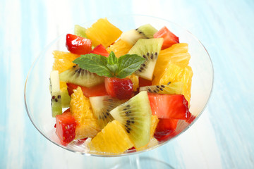 insalata di frutta in bicchiere
