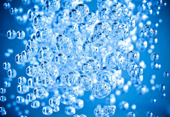 Abstract blue bubble