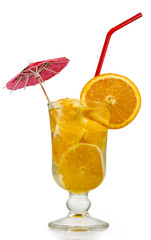 isolated image of cocktail on white background