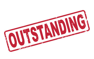 Fototapeta premium stamp outstanding with red text on white